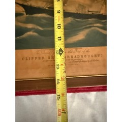 Clipper Ship «Dreadnought» Off Sandy Hook 1854 Antique Lithograph 19X15″