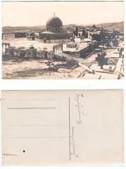Israel Palestine, Jerusalem Temple Square Omar Mosque Judaica Photo RPPC c.1910