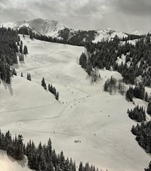 Original FRITZ KAESER ‘Skiing ASPEN, Colorado’ Gelatin Silver PHOTO -Ansel Adams