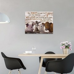 Farmhouse Animal Wall Art Rustic Pig Cow Canvas Prints Painting Country Farm …