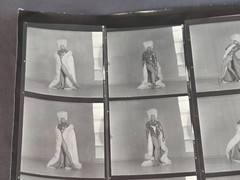 NEWLY FOUND! Hendrickson PHOTO Contact Sheet Proof JULIET PROWSE POSING FUR HAT