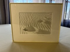 Signed Marilyn Littman Original B&W Photograph Framed Rose Sand Dunes