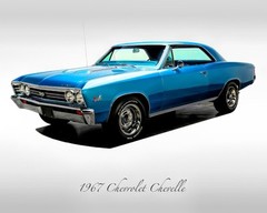Classic Cars – 1967 Chevrolet Chevelle Marina Blue – Print