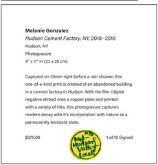 Hudson Cement Factory, NY, 2018–19, Photogravure, 9 x 11 in by Melanie Gonzalez