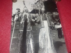 [CIRQUE] Large Vintage Photo / Clowns – Bagneux Carnival Ca 1970 40 X 30 Cm