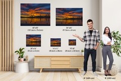 Twilight Reflections: Lake Havasu Sunset Arizona Landscape Print