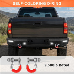 Rear Bumper Fit for Chevy Silverado 1500 GMC Sierra 2007-2013 | Heavy Duty Back