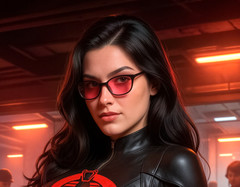 Sexy Baroness GI Joe in Cobra Command Center Ver 2 Metal Sign Wall Art 14″ x 11″