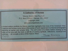 3 Wendy Shattil/Bob Rozinski Signed Gathering Of Horses Cowboy Matted Photos