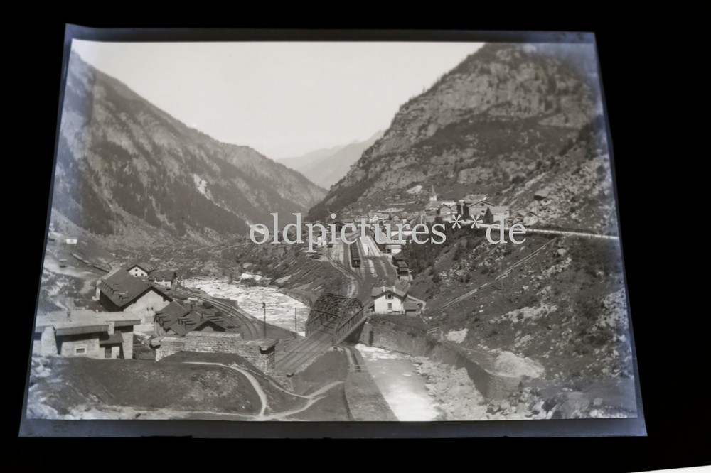 Great old negative entrance to the Gotthard railway tunnel in Göschen? 1900-1920