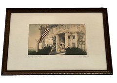 Fred Thompson Hand Colored Photo «Soldier’s Farewell» Women And American Flag