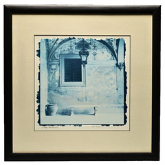 ALAN BLAUSTEIN Original Vintage Signed La Mappa Benches Tinted Photograph Print
