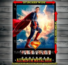 Superman 2025 Movie Metal Sign Wall Art 10″ x 14″