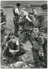 VIETNAM WAR: Shaving, Quiet in Paddy Fields, 1965 by John Philby
