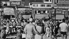 MUSCLE BEACH Master Print (1970s) by Max Yavno ~ Silver Gelatin Photograph