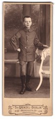 Photograph Th. Wenzel, Berlin, Andreasstr. 28, young man in fashion dress