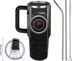 Camera Lens Insulated Tumbler – Gift for Photographers