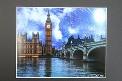LONDON Art Print Big Ben Westminster Bridge Signed Photograph Art Print Matted
