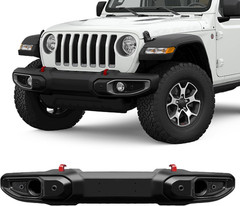 Front Bumper Fits for Jeep Wrangler JL 2018-2025 and Fit for Gladiator JT 2020-2