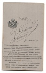 Photograph J. Grimm, Offenburg I. B., Portrait of Young Charming Man with Snuff