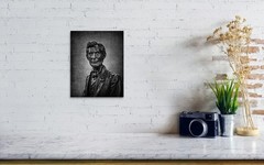 Abraham Lincoln Statue Still Life Portrait Black and White Photography Art Print