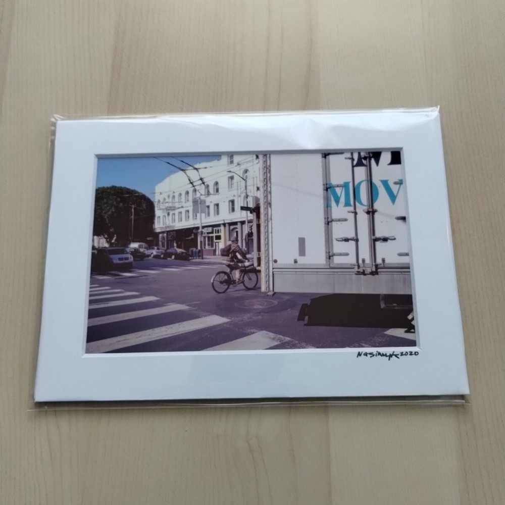 Matted Photo Print San Francisco Bike Bicycle City Modern Photography Home Decor