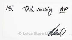 SIGNED DIBOND PICTURE » TRISH SMOKING » MADE BY TOP MODEL HELENA CHRISTENSEN