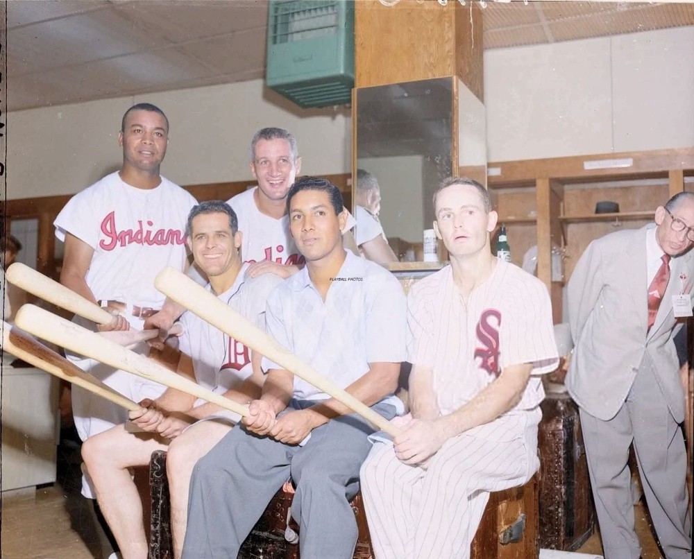 Nellie Fox Larry Doby & Al Rosen 8×10 Colorized Print-FREE SHIPPING