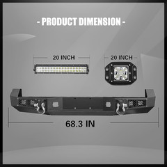 Steel Rear Bumper Fits for 2005 2006 2007 2008 2009 2010 2011 2012 2013 2014 201