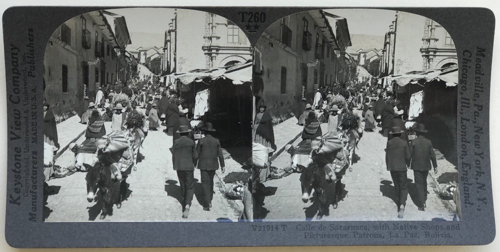 Lapaz Street Bolivia Photography Stereo Vintage Analog