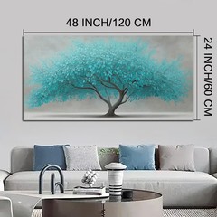 Tree of Life Wall Art for Living Room Bedroom Teal Blue Nature Print Picture …
