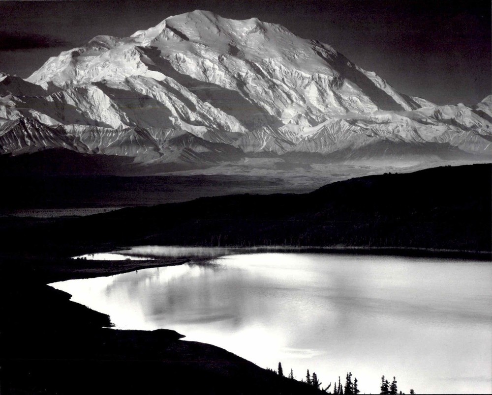 1986 ’47 Ansel Adams Mt McKinley Wonder Lake Denali Park Alaska Large Art Photo