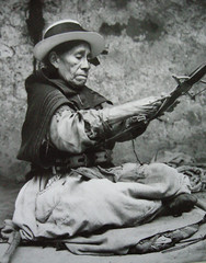 Paul Almasy (1906-2003) Peruvian Woman Weaving Silver Bromide Circa 1960 Stamp Design