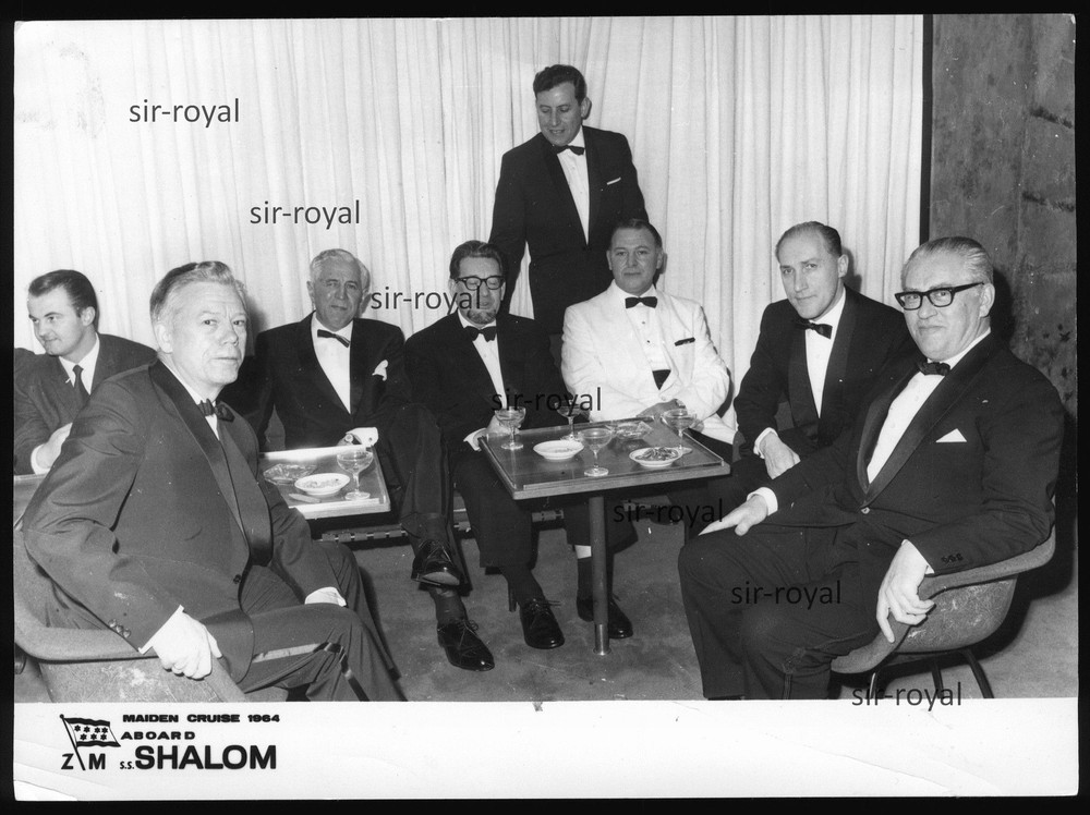 SS Shalom Maiden Voyage 1964 – Maiden Cruise Ship Israel – XL Photo 17x12cm