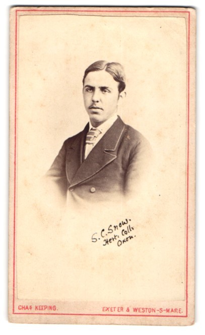 Photograph Cha’s Keeping, Exeter, Young Man S. C. Snow in Suit