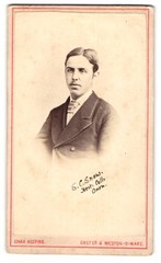 Photograph Cha’s Keeping, Exeter, Young Man S. C. Snow in Suit