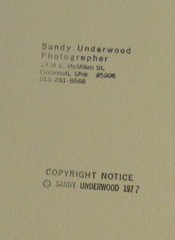 1977 Sandy Underwood photograph; child and man, 10″ x 14″
