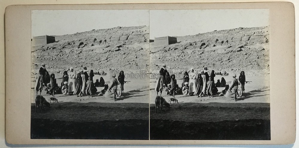 Egypt Children Nubian Photograph PL35P Stereo Vintage Analog 1912