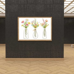 Floral Vase Wall Art Printable | Modern Botanical Decor | Digital Download Print