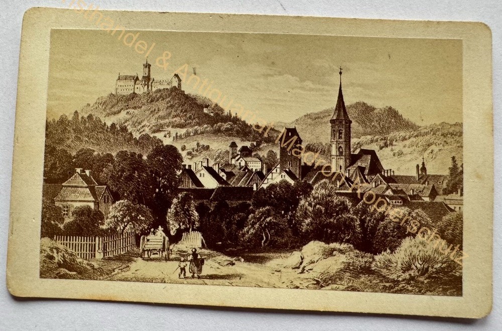 orig. CDV photo lithograph around 1860 Eisenach G. Jagemann