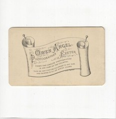 Owen Angel CDV Photo Lady Portrait – Exeter 1870s