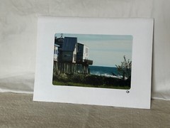 NEW Signed Old Orchard Beach pier photo by NH artist, new in envelope.