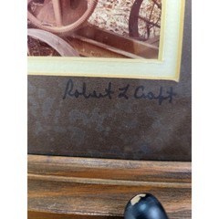 Robert L Craft Signed Vintage Rustic Farmhouse Photos Set of 2 CottageCore
