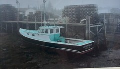 Original SAM MURFITT ‘ Silver Dollar’ BOAT MAINE Fishing Traps DOCK Photograph