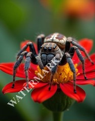 4 Digital Images Tropical Spider Realistic Picture Wallpaper Desktop Art B65