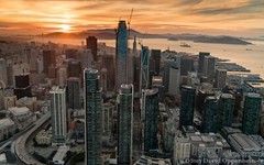 All in a Day – Spectacular Aerial Photograph of Downtown San Francisco Sunset