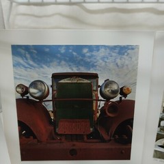 (7) UNIQUE One of a Kind Custom Automobile/Truck Photos on Cardstock – 3 signed.