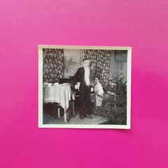 Alt Foto Antik Nikolaus Weihnachten Frau Mann Man Bart Woman Christmas old Photo