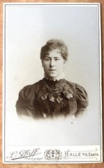 CDV photo around 1900, young woman, Halle a.d.Saale