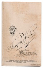Photograph Joseph Wild, Burghausen, town square, portrait young lady in black